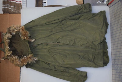 *parka shell large with fur  hood 1951 - Image 1 of 4