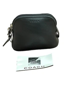 Vintage Coach Classic Mahogany Leather Legacy Small Zip Coin Purse Cosmetic Case - Picture 1 of 11