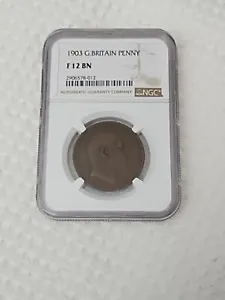 1903 Great Britain One Penny, NGC F 12 BN - Picture 1 of 10
