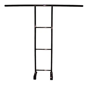 JAPANESE Black LACQUER WOODEN KIMONO Height STAND RACK hanger rack 59inch - Picture 1 of 4