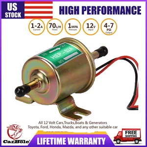 4-7PSI 12V Universal HEP-02A Electric Fuel Pump Inline Low Pressure Gas Diesel - Picture 1 of 12