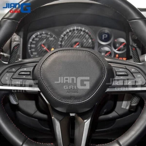 Real Carbon Fiber Steering Wheel Shift Paddles For Nissan GT-R GTR R35 2017-2023 - Picture 1 of 11