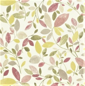 Tovaglia ad olio Molveno rosa chintz foglie rivestite cotone pulire - Foto 1 di 2