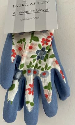 Guantes de jardinería Laura Ashley - para todo clima - medianos ~ diseño margarita caravana Foto 1 de 3