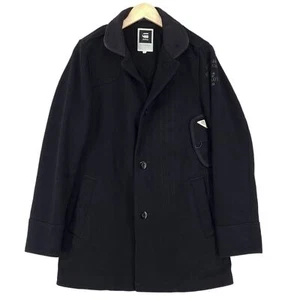 G-Star Men Coat Decoy Wool Garber Trench Vintage Casual Yq9 Size S - Picture 1 of 9