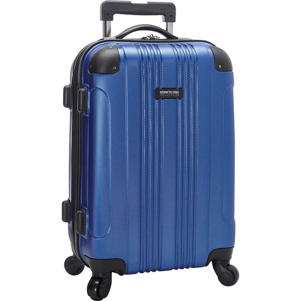 Equipaje de mano Kenneth Cole 20" lado duro azul cobalto 4 ruedas giratorio LTW nuevo Foto 1 de 4