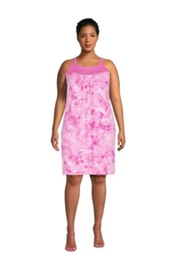 TERRA & SKY Women’s 2X (20W-22W) Plus Size Macrame Tank Dress • Watercolor Orchi - Picture 1 of 5