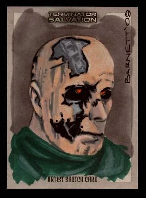 2009 Terminator Salvation Scott Barnett Artist Sketch Card 1/1 Topps - Image 1 of 2