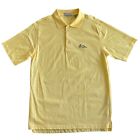 Mountaintop Collection Polo Mens Medium Yellow Golf Lake Club Tennis Shirt M