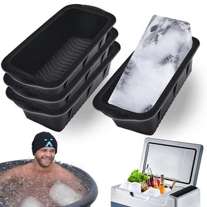 Extra Large Ice Block Mold4 Pack 9.4lbs Ice Cubes for Cold Plunge or CoolersR... - Picture 1 of 7