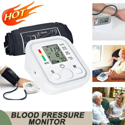 Upper Arm Blood Pressure Monitor Digital BP Cuff Machine Automatic Pulse Meter - Imagem 1 de 4