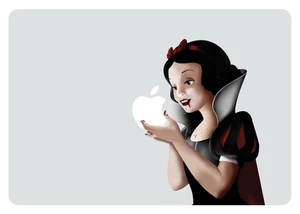 SW005 Vampire Snow White Eating Apple Macbook Decal fits 13 inch - Picture 1 of 2