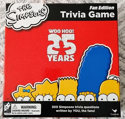 Simpsons Trivia Board Game WOO HOO 25 YEARS Fan Edition 300 Trivia questions - Image 1 of 4