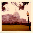 Vintage Found Photo - 1970s - Washington DC State Capitol With Street Light Nice