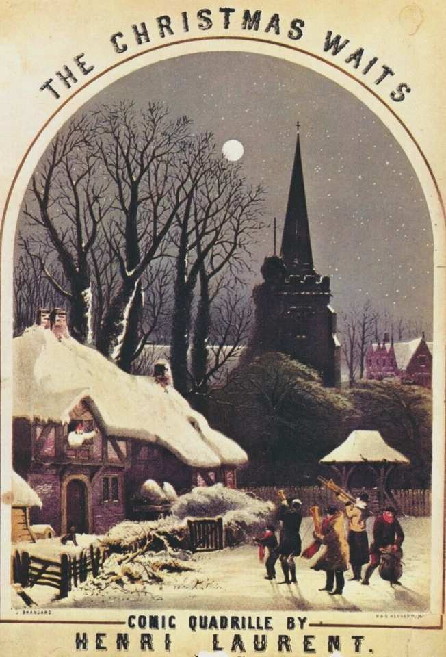 Original 1975 Vintage 50 años Estampado Antiguo FUNDA HOJA DE MÚSICA NAVIDAD ESPERA Vacaciones Foto 1 de 1