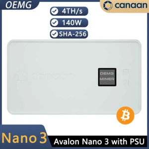 New Avalon Nano 3 Bitcoin Miner 140W Home Quiet Asic Miner with PSU (White) - Picture 1 of 8