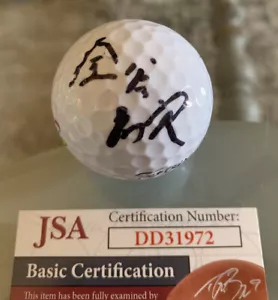 2025 MASTERS TAKUMI KANAYA SIGNED AUTOGRAPH MASTERS LOGO GOLF BALL JSA DD31972 - Picture 1 of 4
