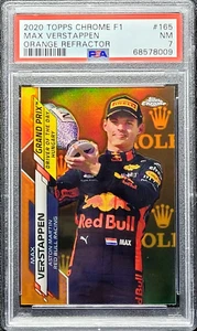 2020 Topps Chrome F1 #165 Max Verstappen /25 Orange Refractor RC PSA 7 POP1 ONE⬆ - Picture 1 of 4