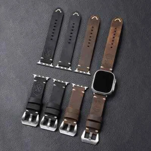 Correa de cuero retro genuina para Apple Watch Ultra 2 10 9 49/45/46 mm - Imagen 1 de 22