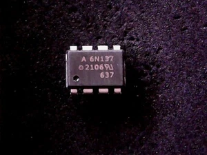 6N137 - Broadcom - Optocoupler Digital Output, 1 Channel, 10 Mbaud (DIP-8) - Picture 1 of 1