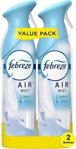 Febreze Odor-Fighting Air Freshener, Linen & Sky, 8.8 Ounce - 2 Count (Pack of 1 - Picture 1 of 6
