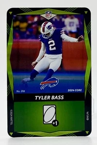2024 NFL UNO Elite Core Edition Green Foil #16 Tyler Bass Buffalo Bills - Bild 1 von 2