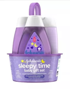 Johnson's Sleepy Time Baby Gift Set 4 Piece Bath And Lotion Essentials - Picture 1 of 2