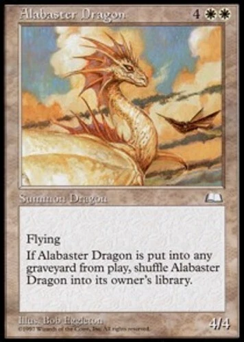 Alabaster Dragon ~ Moderately Played Weatherlight MTG Magic UltimateMTG White Ca - Image 1 of 1