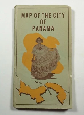 Map of the City of Panama c1950 P. D'Anello 34"x22.5" Canal Zone Panama City - Image 1 of 4
