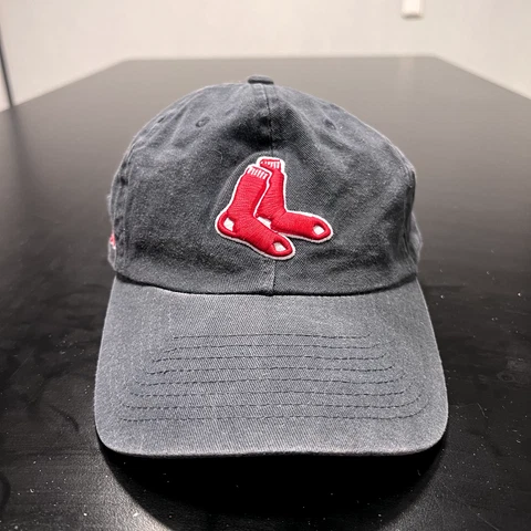 Boston Red Sox Hat Cap Strap Back Blue Embroidered MLB OSFA '47 Red Socks Logo Cover