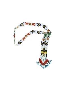 1964 Indianer Indianer Samen Perlen Multicolor Donnervogel 16 1/2" Halskette - Bild 1 von 4