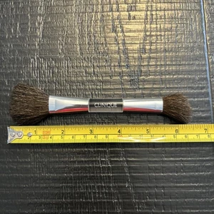 Clinique 6,5" doppelseitiger Make-up-Pinsel klar Acrylgriff - Bild 1 von 4