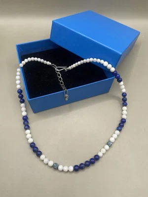 Jay King DTR Mine Finds Signed Lapis White Quartz Beaded 18-21” Collar Necklace - Image 1 of 4