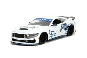 Jada 1:24 Big Time Muscle 2024 Ford Mustang Dark Horse - Weißes Diecast Modell - Picture 1 of 6
