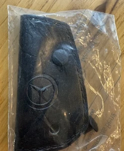 MERCEDES-BENZ OEM GENUINE LEATHER KEY CHAIN JACKET VINTAGE Black - Picture 1 of 9
