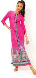 NEU MIT ETIKETT LILLY PULITZER GRÖSSE MEDIUM SERALINA MAXIKLEID * WILDE SEITE * MULTI UPF 50+🌴 - Bild 1 von 4