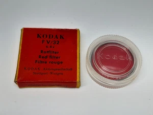 32MM KODAK FVI/32 RED SCREW IN THIN FILTER MINT IN ITS BOX FOR RETINA CAMERAS - Picture 1 of 5