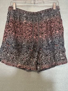 SAXX Oh Buoy 2N1 Volley Men’s Shorts Size L Blue Peach Lined Drawstring Beach - Picture 1 of 6