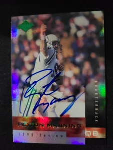 2000 Collectors Edge Peyton Manning 1998 Rookie Review  Autograph Card 09/100 - Picture 1 of 4