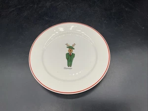 “Donner” Santa’s Reindeer Christmas Salad Plate 8 1/8” W - Picture 1 of 7