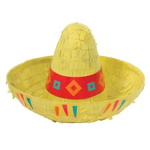 Fun Express Mini Bright Color Sombrero Piñata Decoration, 6 1/2" x 4" - Picture 1 of 1