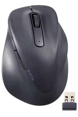 ELECOM EX-G 2.4GHz Silent XL Wireless Mouse, Black, M-XGXL30DBSKBK - Image 1 of 4