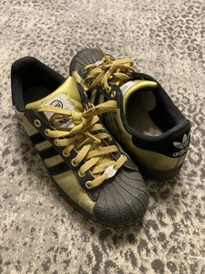 Adidas Originals Superstar Mi Size 9 L38062 “Byakko Kun” Black Gold Shell Top - Picture 1 of 22