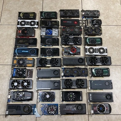 Graphics Card Lot GPU Lot Broken Untested PNY Asus Radeon Evga Geforce GTX 770 - Image 1 of 4