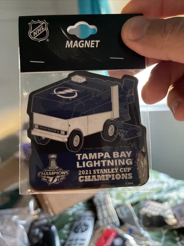 Tampa Bay Lightning 2021 Back To Back Champions. Zamboni Magnet NHL Cover
