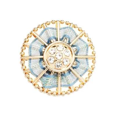 5pcs Metal Buttons Rhinestone, Elegant Floral Design for Sewing Crafts 18-25mm - Image 1 of 3