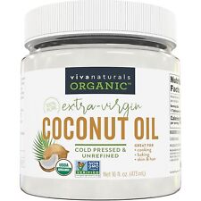 Extra Organic Coconut Oil, Cold-Pressed - Hair Oil, Skin Oil and Cooking Oil