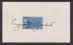 Eugene M. Zuckert, US Secretary of Air Force under JFK, signed Air Force stamp - Picture 1 of 1