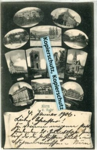 Mikro-Bilder AK Kirn,Nahe,Bahnhof,Postamt,bei Idar-Oberstein,Sobernheim 1906 - Picture 1 of 2