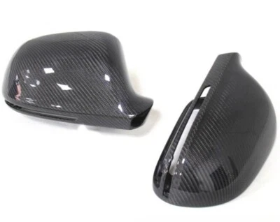 Tapas de espejos retrovisores laterales de fibra de carbono para Audi A4 B8 A5 A6 S5 A6L A8L Q3 S8 Foto 1 de 4
